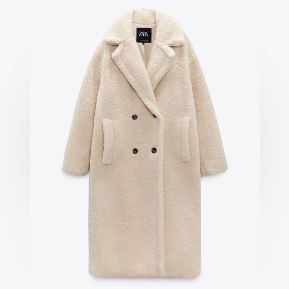 Zara Jackets & Blazers - Zara Faux Fur Fleece Coat Size S